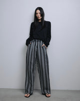 Black Stripe Pajama Pants