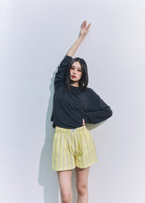 Cotton Stripe Shorts YELLOW