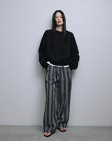 Black Stripe Pajama Pants