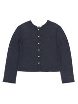 Sheer Knit Cardigan CHARCOAL BLACK